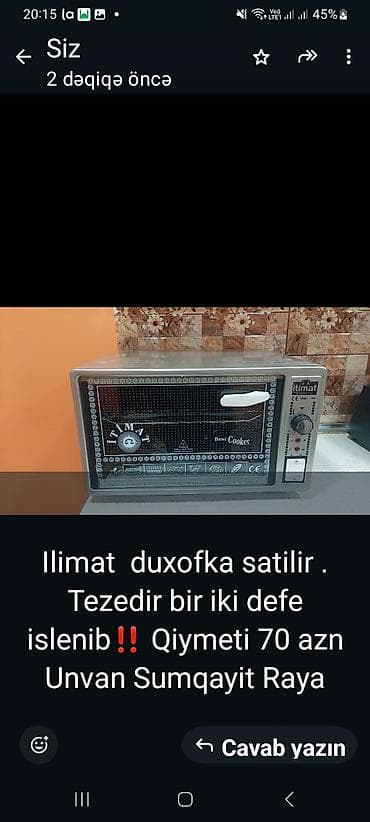 Duxovka Itimat, Elektrik, rəng - Boz, Ayrıca dayanan lalafo.az -da Duxovka Itimat, Elektrik, rəng - Boz, Ayrıca dayanan