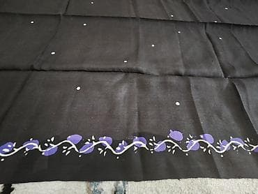 Orjinal şeki kəlağayısı - Rəng: Dərin qara fonda ağ xırda nöqtələr lalafo.az -da Orjinal şeki kəlağayısı - Rəng: Dərin qara fonda ağ xırda nöqtələr