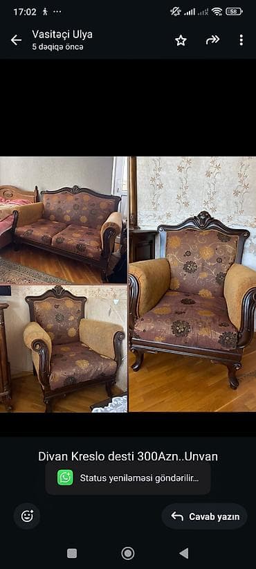 Divan, 2 kreslo lalafo.az -da Divan, 2 kreslo