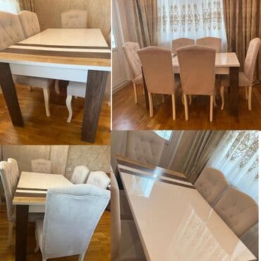 Qonaq otağı üçün, İşlənmiş, Açılmayan, Dördbucaq masa, 6 stul lalafo.az -da Qonaq otağı üçün, İşlənmiş, Açılmayan, Dördbucaq masa, 6 stul