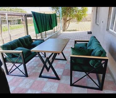 Шезлонги: Новый, Прямоугольный стол, Нераскладной, Со скамейками, Металл, Азербайджан at lalafo.az — 1 Шезлонги: Новый, Прямоугольный стол, Нераскладной, Со скамейками, Металл, Азербайджан — 1