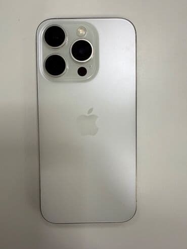 IPhone 15 Pro, 128 GB, White Titanium, Face ID, Simsiz şarj, Sənədlərlə lalafo.az -da IPhone 15 Pro, 128 GB, White Titanium, Face ID, Simsiz şarj, Sənədlərlə