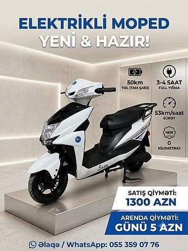 Elektrikli moped – yeni və istifadəyə hazır! Texniki göstəricilər: - lalafo.az -da Elektrikli moped – yeni və istifadəyə hazır! Texniki göstəricilər: -