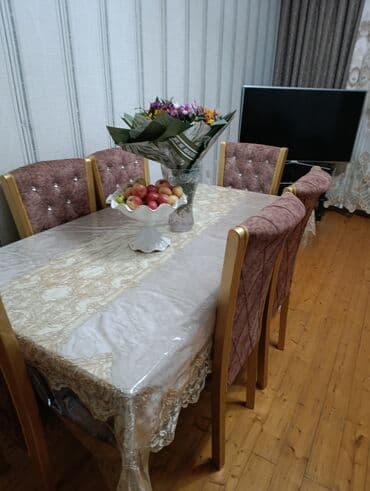 Qonaq otağı üçün, İşlənmiş, Açılan, Kvadrat masa, 6 stul lalafo.az -da Qonaq otağı üçün, İşlənmiş, Açılan, Kvadrat masa, 6 stul