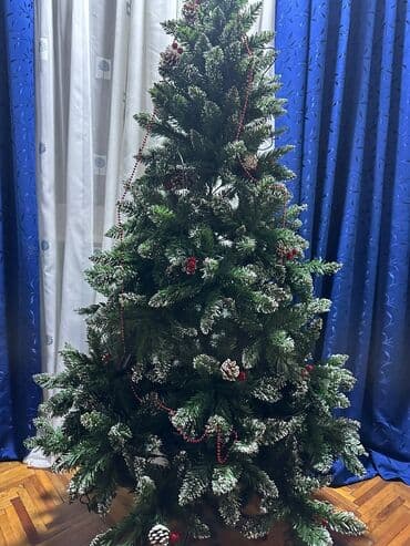 Yeni il ağacı – qar effektli və şam qozalı - Realistik, sıx lalafo.az -da Yeni il ağacı – qar effektli və şam qozalı - Realistik, sıx