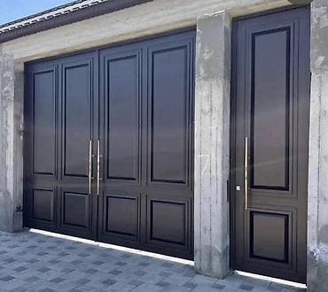 Dəmir Həyət darvazası, Mexaniki, Qapı ilə, rəng - Qara lalafo.az -da Dəmir Həyət darvazası, Mexaniki, Qapı ilə, rəng - Qara