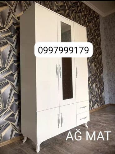 AĞA_MOBILYA: Yeni, Açılan, 3 qapılı Düz dolab, Qarderob, paltar dolabı lalafo.az -da AĞA_MOBILYA: Yeni, Açılan, 3 qapılı Düz dolab, Qarderob, paltar dolabı