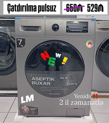 Paltaryuyan maşın 7 kq, Avtomat, Qurutmasız lalafo.az -da Paltaryuyan maşın 7 kq, Avtomat, Qurutmasız