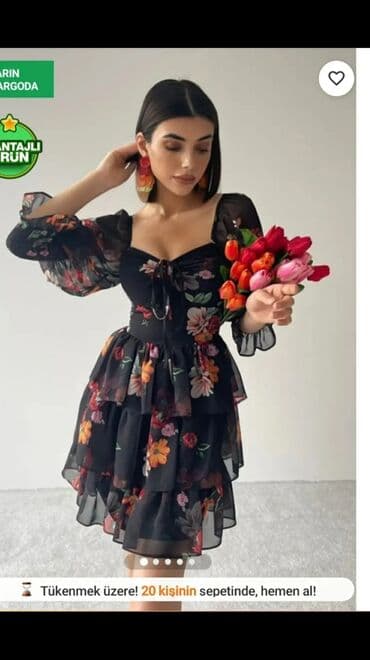 ENDIRIM Astarli şifon eteyi kat kat elbise trendyolda hazirda 132 lalafo.az -da ENDIRIM Astarli şifon eteyi kat kat elbise trendyolda hazirda 132