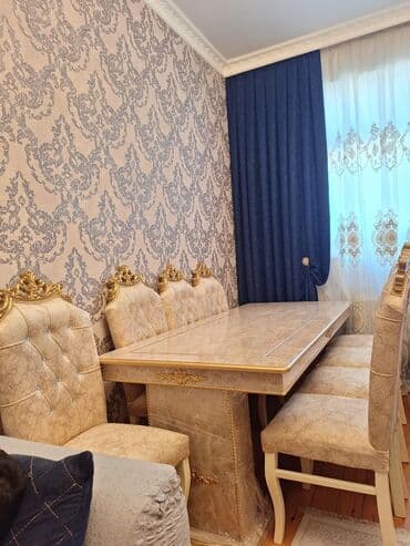 Qonaq otağı üçün, Açılan, Dördbucaq masa, 6 stul lalafo.az -da Qonaq otağı üçün, Açılan, Dördbucaq masa, 6 stul