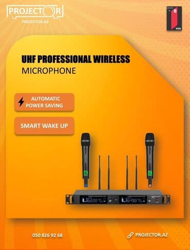 UHF Professional Wireless Microphone sistemi - UHF diapazonunda lalafo.az -da UHF Professional Wireless Microphone sistemi - UHF diapazonunda