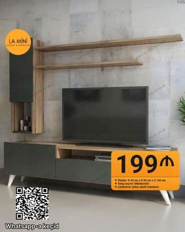 Düz TV altlığı, Polkalı, Taxtalı lalafo.az -da Düz TV altlığı, Polkalı, Taxtalı