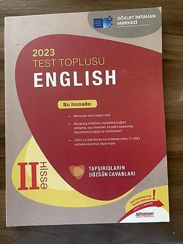 Английский язык Тесты 11 класс, ГЭЦ, 2 часть, 2023 год at lalafo.az Английский язык Тесты 11 класс, ГЭЦ, 2 часть, 2023 год