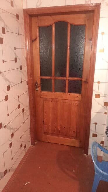 Taxta otaq qapıları – şüşəli model - Material: təbii taxta (ram və lalafo.az -da Taxta otaq qapıları – şüşəli model - Material: təbii taxta (ram və