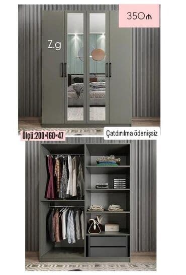 Açılan, 4 qapılı Düz dolab, Qarderob, paltar dolabı lalafo.az -da Açılan, 4 qapılı Düz dolab, Qarderob, paltar dolabı