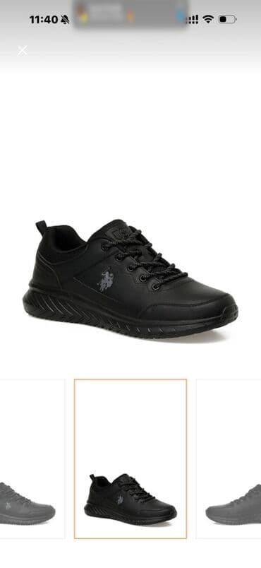 US Polo Assn. qara kişi/körpə üçün idman ayaqqabısı - Rəng: tam qara lalafo.az -da US Polo Assn. qara kişi/körpə üçün idman ayaqqabısı - Rəng: tam qara