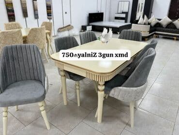 Qonaq otağı üçün, Yeni, Dördbucaq masa, 6 stul lalafo.az -da Qonaq otağı üçün, Yeni, Dördbucaq masa, 6 stul