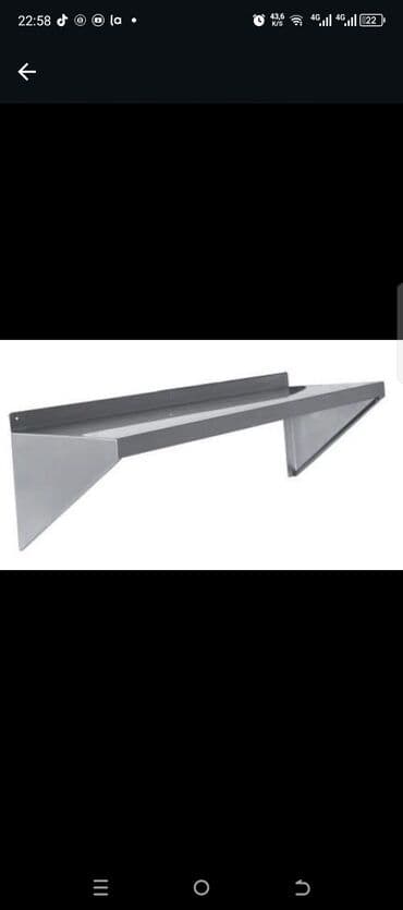 Nerjaveykalar: Paslanmayan metaldan hazırlanmış, divara bərkidilən rəflər. Mətbəx lalafo.az -da — 4 Nerjaveykalar: Paslanmayan metaldan hazırlanmış, divara bərkidilən rəflər. Mətbəx — 4