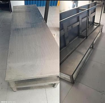 Məhsul: 2 ədəd nerj (paslanmayan polad) masa - Ölçü: 2.30 m x 70 sm - lalafo.az -da Məhsul: 2 ədəd nerj (paslanmayan polad) masa - Ölçü: 2.30 m x 70 sm -