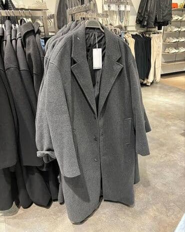 Palto, Bershka, M, rəng - Boz lalafo.az -da Palto, Bershka, M, rəng - Boz