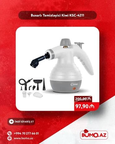 🎄✨ Yeni il ENDİRİMİ! ✨🎄 🔥 Buxarlı Təmizləyici Kiwi KSC-4211 ✅ Brend lalafo.az -da 🎄✨ Yeni il ENDİRİMİ! ✨🎄 🔥 Buxarlı Təmizləyici Kiwi KSC-4211 ✅ Brend