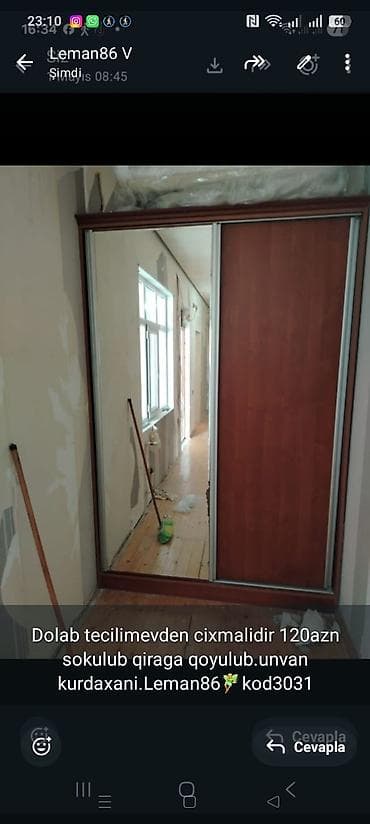 Dolab tecilimevden cixmalidir 120azn sokulub qiraga qoyulub.unvan lalafo.az -da Dolab tecilimevden cixmalidir 120azn sokulub qiraga qoyulub.unvan