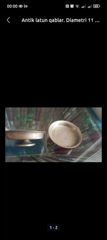 Antik latun qablar. Diametri 11 sm, hündürlük 3-4 sm. Xirdalan lalafo.az -da Antik latun qablar. Diametri 11 sm, hündürlük 3-4 sm. Xirdalan