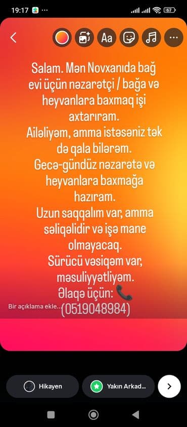 Bağban, 40 yaş, 5 ildən artıq təcrübə lalafo.az -da Bağban, 40 yaş, 5 ildən artıq təcrübə