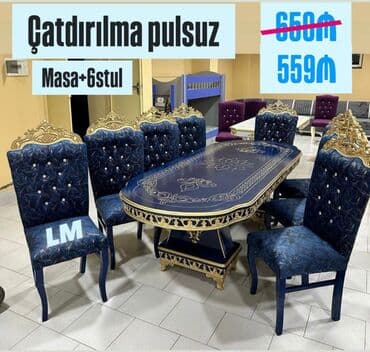 Пуфики на заказ: *Möhtəşəm _TACMARAL_ masa dəsti*👑 *Yüksək keyfiyyətlə* Qiymət at lalafo.az — 1 Пуфики на заказ: *Möhtəşəm _TACMARAL_ masa dəsti*👑 *Yüksək keyfiyyətlə* Qiymət — 1