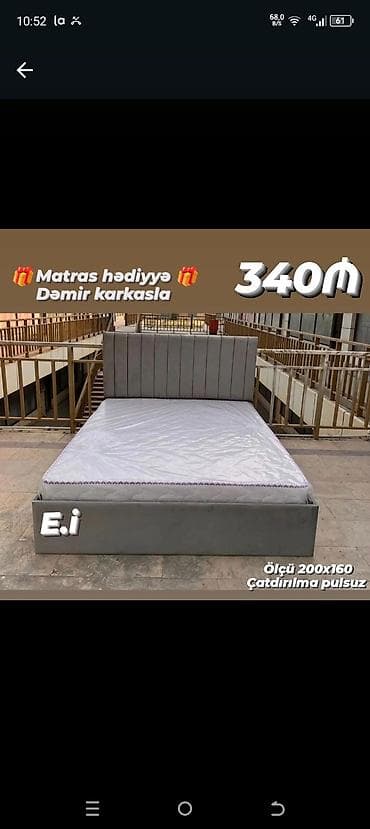 Yeni, İkinəfərlik çarpayı lalafo.az -da Yeni, İkinəfərlik çarpayı