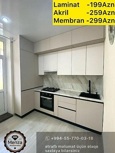 Sifarişlə mətbəx dəsti, Sadə laminat lalafo.az -da Sifarişlə mətbəx dəsti, Sadə laminat