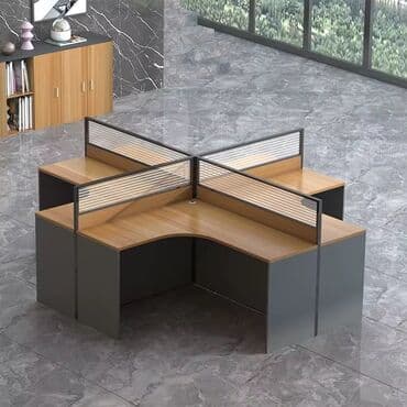 Sifarişlə işçi masaları: 4 nəfərlik ofis işçi masası – modul bölməli “workstation” komplekti - lalafo.az -da — 1 Sifarişlə işçi masaları: 4 nəfərlik ofis işçi masası – modul bölməli “workstation” komplekti - — 1