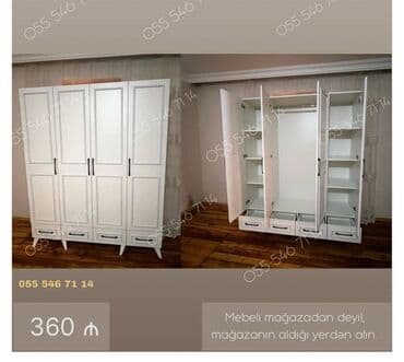 Açılan, 4 qapılı Düz dolab, Qarderob, paltar dolabı lalafo.az -da Açılan, 4 qapılı Düz dolab, Qarderob, paltar dolabı