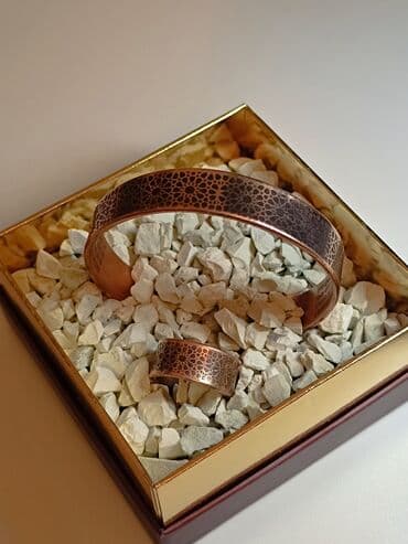 Mis bəzək dəsti – açıq qolbaq və üzük - Zeolit tasli - Silinmez - Tam lalafo.az -da Mis bəzək dəsti – açıq qolbaq və üzük - Zeolit tasli - Silinmez - Tam