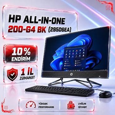 HP ALL-IN-ONE 200-G4 BK (295D6EA) ·Prosessor modeli:Intel Core at lalafo.az HP ALL-IN-ONE 200-G4 BK (295D6EA) ·Prosessor modeli:Intel Core