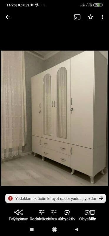 Yeni, Açılan, 4 qapılı Düz dolab, Qarderob, paltar dolabı lalafo.az -da Yeni, Açılan, 4 qapılı Düz dolab, Qarderob, paltar dolabı