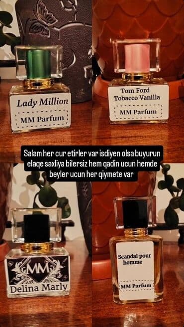 MM Parfum ətirləri - Qadın və kişi üçün müxtəlif seçimlər - Şüşə lalafo.az -da MM Parfum ətirləri - Qadın və kişi üçün müxtəlif seçimlər - Şüşə