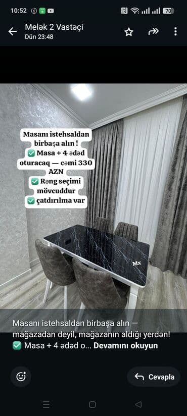 Masanı istehsaldan birbaşa alın — mağazadan deyil, mağazanın aldığı lalafo.az -da Masanı istehsaldan birbaşa alın — mağazadan deyil, mağazanın aldığı