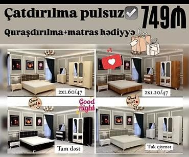 İkinəfərlik çarpayı, Termo, Dolab, 2 tumba, Azərbaycan, Yeni lalafo.az -da İkinəfərlik çarpayı, Termo, Dolab, 2 tumba, Azərbaycan, Yeni
