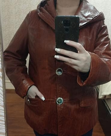 Qadın dəri gödəkçə - Rəng: tünd karamel/qəhvəyi - Material: təbii lalafo.az -da Qadın dəri gödəkçə - Rəng: tünd karamel/qəhvəyi - Material: təbii