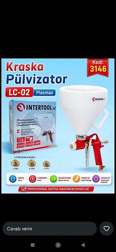 Pulverizator, Pnevmatik lalafo.az -da Pulverizator, Pnevmatik