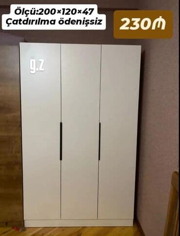 Açılan, 3 qapılı Düz dolab, Qarderob, paltar dolabı lalafo.az -da Açılan, 3 qapılı Düz dolab, Qarderob, paltar dolabı