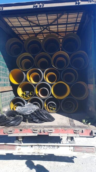 Пиломатериалы: Для канализации Новый Пластик Промышленная труба, Платная доставка, Платная установка at lalafo.az — 1 Пиломатериалы: Для канализации Новый Пластик Промышленная труба, Платная доставка, Платная установка — 1