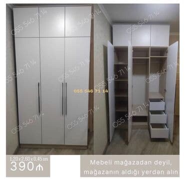 Yeni, 3 qapılı Düz dolab, Şifonyer lalafo.az -da Yeni, 3 qapılı Düz dolab, Şifonyer