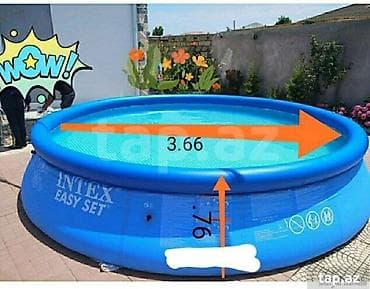 INTEX Easy Set şişmə hovuz - Dairəvi model - Çap: 3.66 m (şəkildə at lalafo.az INTEX Easy Set şişmə hovuz - Dairəvi model - Çap: 3.66 m (şəkildə