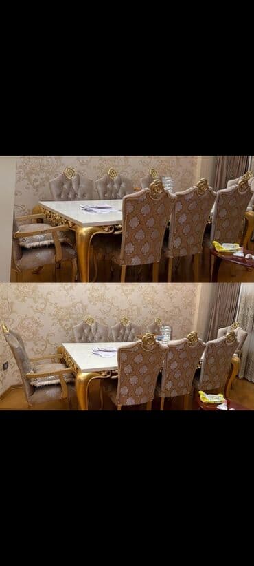 İşlənmiş, Dördbucaq masa, 8 stul lalafo.az -da İşlənmiş, Dördbucaq masa, 8 stul