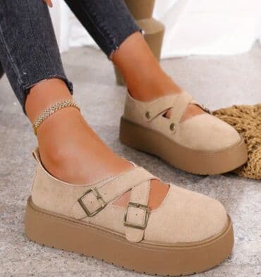 Bej rəngli qadın platforma ayaqqabısı - Model: Mary Jane üslubunda lalafo.az -da Bej rəngli qadın platforma ayaqqabısı - Model: Mary Jane üslubunda