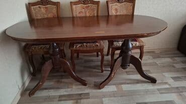 Qonaq otağı üçün, İşlənmiş, Oval masa, 6 stul lalafo.az -da Qonaq otağı üçün, İşlənmiş, Oval masa, 6 stul