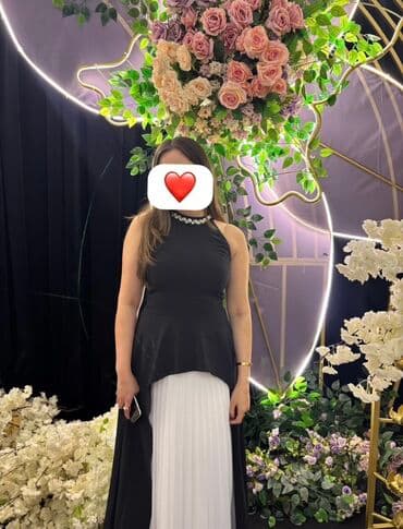 Qara-ağ rəngli zərif ziyafət/libas - Model: üst hissəsi qara, yüksək lalafo.az -da Qara-ağ rəngli zərif ziyafət/libas - Model: üst hissəsi qara, yüksək