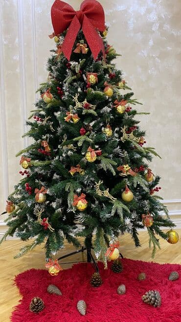 Tam bəzədilmiş süni Yeni il şam ağacı seti - Realistik sıx budaqlar lalafo.az -da Tam bəzədilmiş süni Yeni il şam ağacı seti - Realistik sıx budaqlar